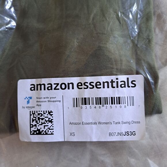 Amazon Essentials Women's Tank Swing Dress - Dark Olive Green - XS - Picture 8 of 8